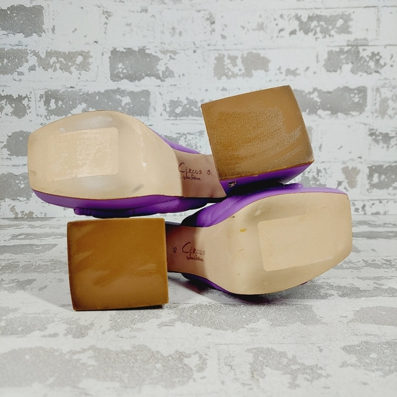 NEW Circus by Sam Edelman Marlie Purple Open Toe Slide Platform Sandals F26 - Picture 9 of 13